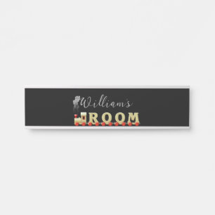 Porte-nom Pour Porte Fun Train Room Mur du garçon pendaison