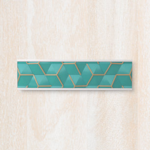 Porte-nom Pour Porte géométrique
