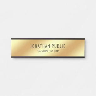 Porte-nom Pour Porte Glamour créatif Gold Look Modèle moderne