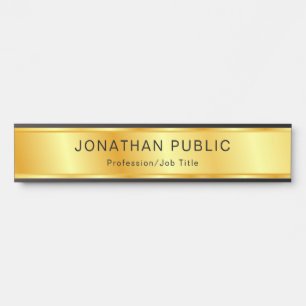 Porte-nom Pour Porte Gold Look élégant moderne Modèle tendance