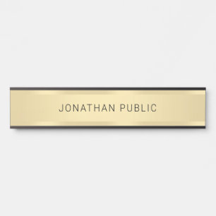 Porte-nom Pour Porte Gold Look Personnalisé Glamor Modèle moderne