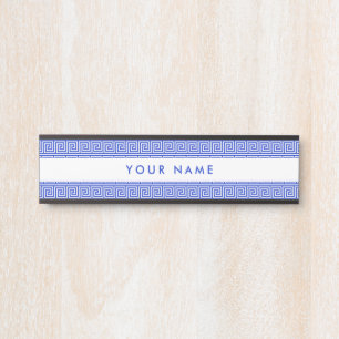 Porte-nom Pour Porte Grec Meander Carré Motif