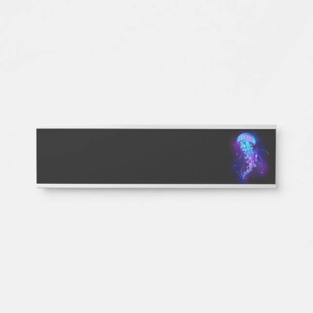 Porte-nom Pour Porte Jellyfish éclatante couleur (Devant)