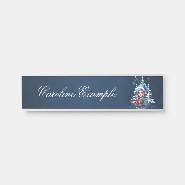 Porte-nom Pour Porte Joyeux elfe (Devant)