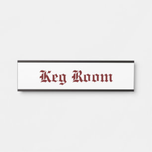 Porte-nom Pour Porte Keg Room Red