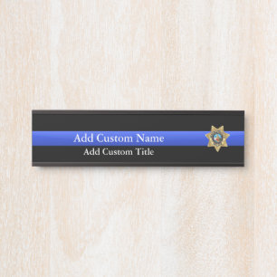 Porte-nom Pour Porte Ligne Bleue Mince - Badge de Las Vegas PD