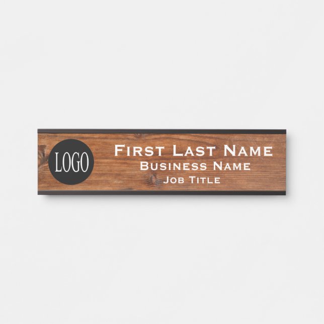 Porte-nom Pour Porte Logo de votre entreprise Porte de bureau Signer Bo (Devant)