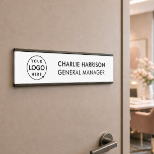 Porte-nom Pour Porte Logo d'entreprise   Moderne Personnalisé Employé P