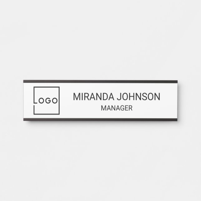 Porte-nom Pour Porte Logo d'entreprise personnalisé professionnel (Devant)