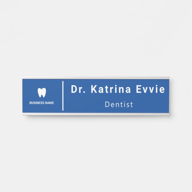 Porte-nom Pour Porte Logo des dentistes professionnels | Personnel empl (Devant)