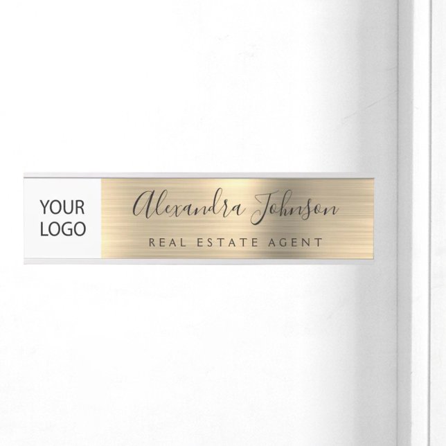 Porte-nom Pour Porte Logo Executive Gold Professional personnalisé (Créateur téléchargé)