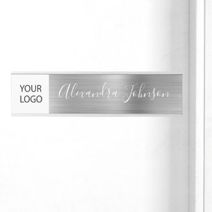 Porte-nom Pour Porte Logo Executive Silver Professional