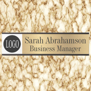 Porte-nom Pour Porte Logo Faux Gold Corporate Business Office Door Sign