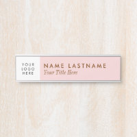 Logo Personnalisé Blush Pink Moderne Simple Girl T