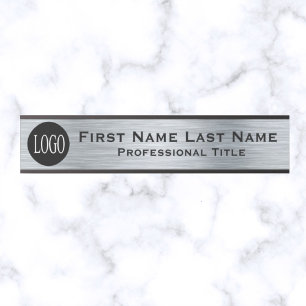 Porte-nom Pour Porte Longue Nom Logo Bureau Porte Signal Faux Argent