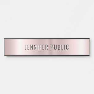 Porte-nom Pour Porte Maison de Modèle Élégant Moderne Or Rose Tendance