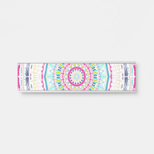 Porte-nom Pour Porte mandala coloré