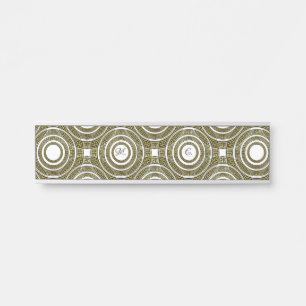 Porte-nom Pour Porte Méandre de clé grecque dans Artdeco de symétrie gé