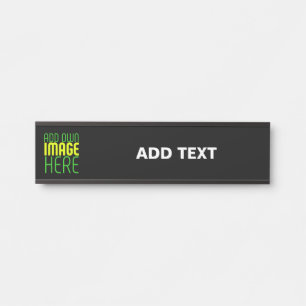 PORTE-NOM POUR PORTE MODÈLE DE TEXTE D'IMAGE NOIRE SIMPLE ET MODERNE