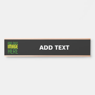 PORTE-NOM POUR PORTE MODÈLE DE TEXTE D'IMAGE NOIRE SIMPLE ET MODERNE