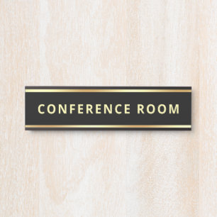 Porte-nom Pour Porte Modèle de texte personnalisable Salle de conférenc