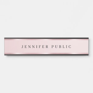 Porte-nom Pour Porte Modèle élégant Luxe Rose Or Glamour Personnalisé