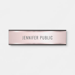 Porte-nom Pour Porte Modèle élégant moderne personnalisé Rose Gold Luxe