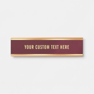 Porte-nom Pour Porte Modèle élégant Votre texte personnalisé ici Accuei