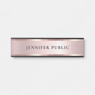 Porte-nom Pour Porte Modèle personnalisé élégant moderne Luxe Rose Gold
