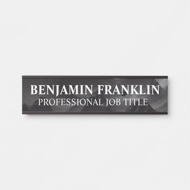 Porte-nom Pour Porte Modern Professional Office Door Sign (Devant)