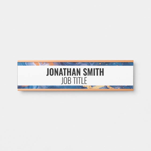 Porte-nom Pour Porte Modern Professional Office Door Sign (Devant)