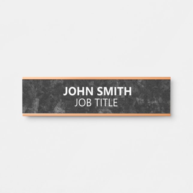 Porte-nom Pour Porte Modern Professional Office Door Sign (Devant)