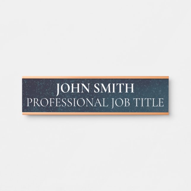 Porte-nom Pour Porte Modern Professional Office Door Sign (Devant)