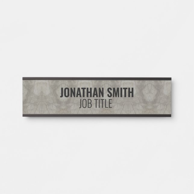 Porte-nom Pour Porte Modern Professional Office Door Sign (Devant)