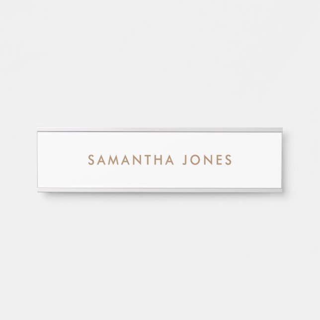 Porte-nom Pour Porte Moderne minimaliste (Devant)