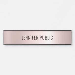 Porte-nom Pour Porte Moderne simple modèle or rose accueil long