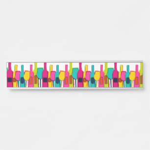 Porte-nom Pour Porte Motif de bouteilles de vin colorées mignonnes