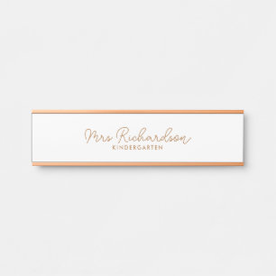 Porte-nom Pour Porte Nom de l'enseignant personnalisé Grade Simple Mode