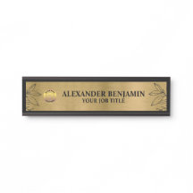 Nom de l'entreprise Logo Gold Black Elegant Person
