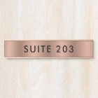 Numéro de la suite noire minimaliste Faux Copper