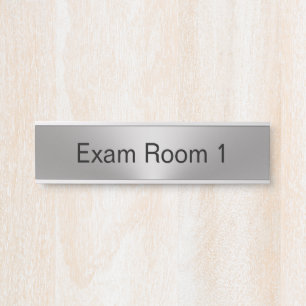 Porte-nom Pour Porte Numéro de salle d'examen Modèle Silver et Black Te