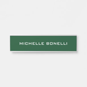 Porte-nom Pour Porte Pakistan Vert minimaliste Plat Lisible Moderne