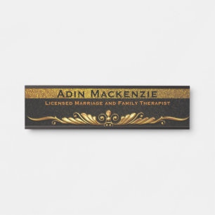 Porte-nom Pour Porte Panneau de bureau de thérapeute agréé LMFT élégant