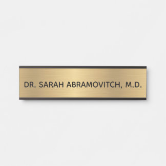 Porte-nom Pour Porte Panneau de la porte du Docteur Gold