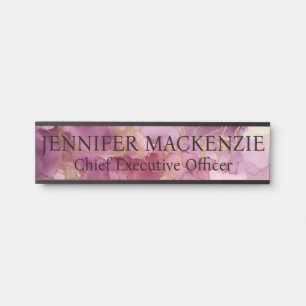 Porte-nom Pour Porte Panneau de porte de bureau en faux marbre couleur 