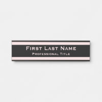 Panneau de porte de bureau moderne rose clair