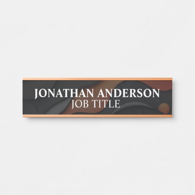 Porte-nom Pour Porte Panneau de porte de bureau professionnel moderne (Devant)