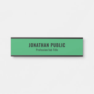 Porte-nom Pour Porte Panneau de porte Elegant Sea Green Modèle sur mesu