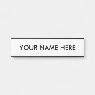 Porte-nom Pour Porte Panneau de porte minimaliste moderne de style text