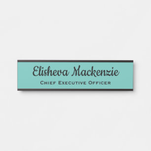 Porte-nom Pour Porte Panneau de signalétique de porte de bureau - Bleu